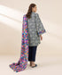 Women's Unstitched Khaddar Printed Multi 3 Piece Suit